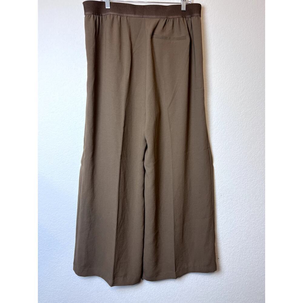 NWT Spanx Carefree Crepe Pleated Trouser Chic Brown 1X - Picture 4 of 9
